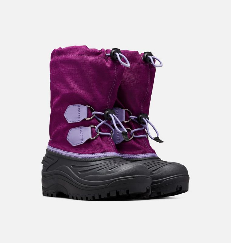 Sorel Childrens Super Trooper™ - Kids Snow Boots Purple/Black - 952160ENC